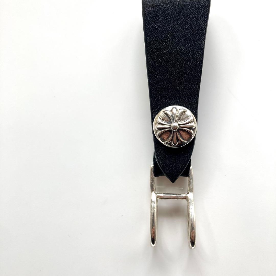 シルバー925 クロスボール　レザーベルト　BWL