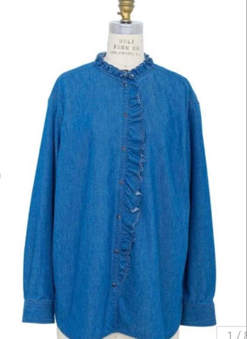 ドゥロワー RESORT2 ラッフルデニムシャツ　新品