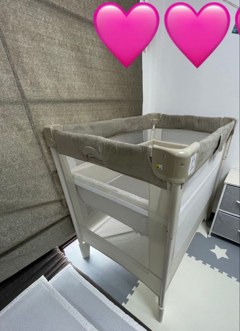 アップリカ　ココネルエアープラス　ベビーベッド　10mois ディモワ　マット