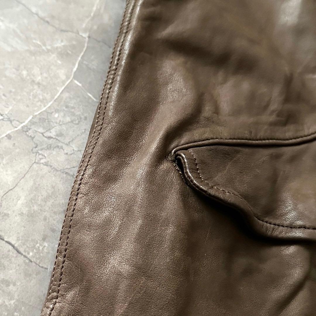 sisii ウォッシャブルレザー モッズコート サイズXXS ブラウン 日本製