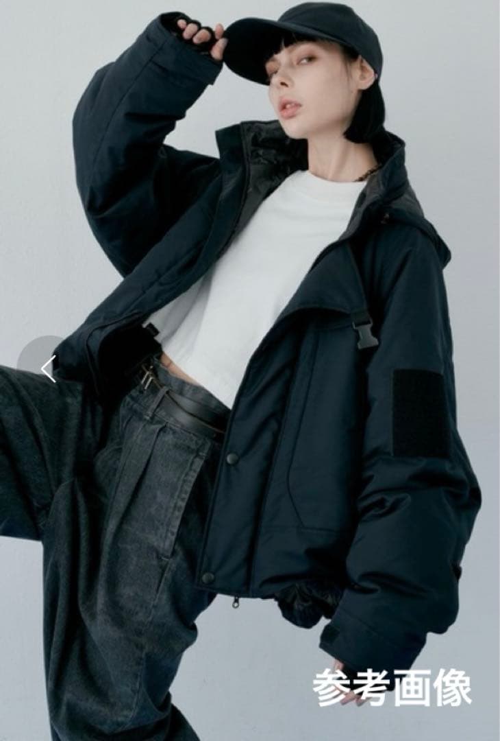 AIVER イリディセントショートモンスターブルゾン　ブラック　L