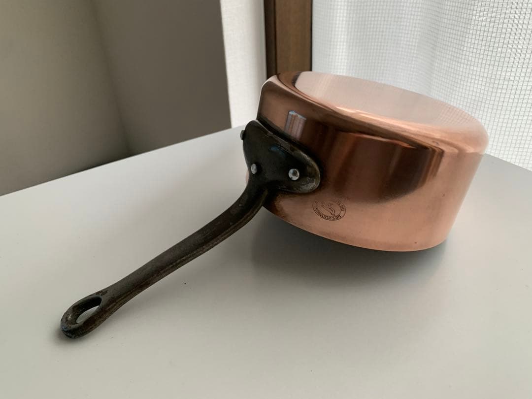 【ケヴィン】フランスアンティーク　銅製片手鍋 14cm ソースパン