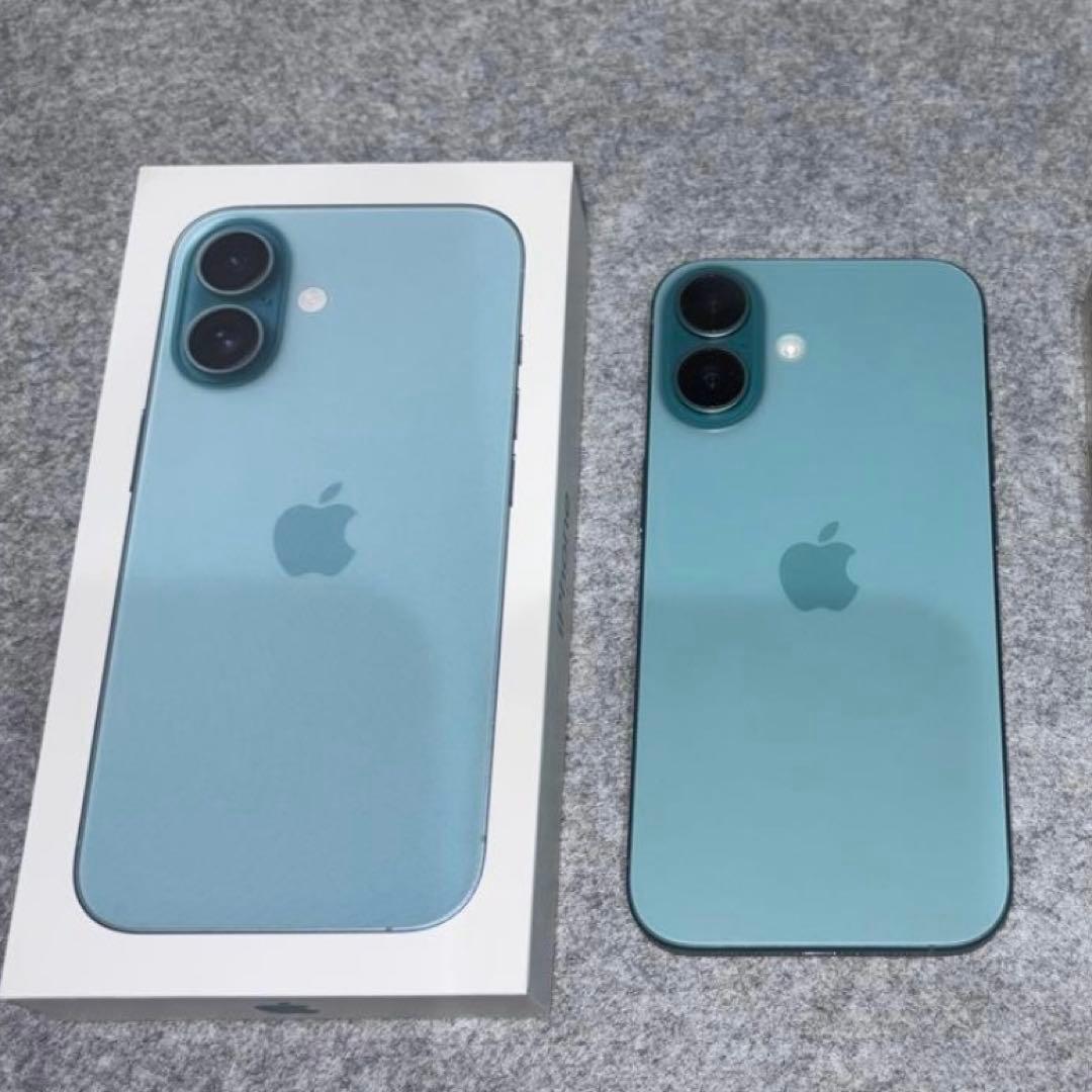 iPhone16 ティール本体 128G ( 美品 )