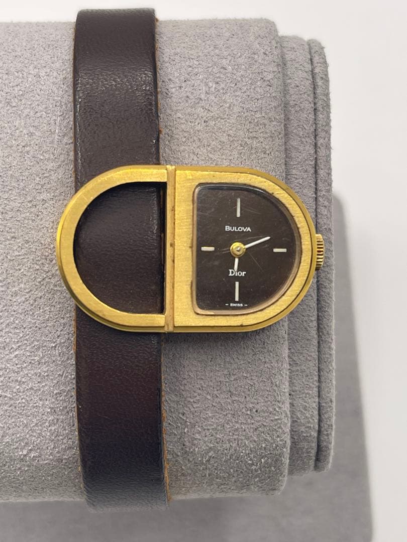 BULOVA Dior【ブローバ ディオール】 Wネーム 腕時計　ヴィンテージ