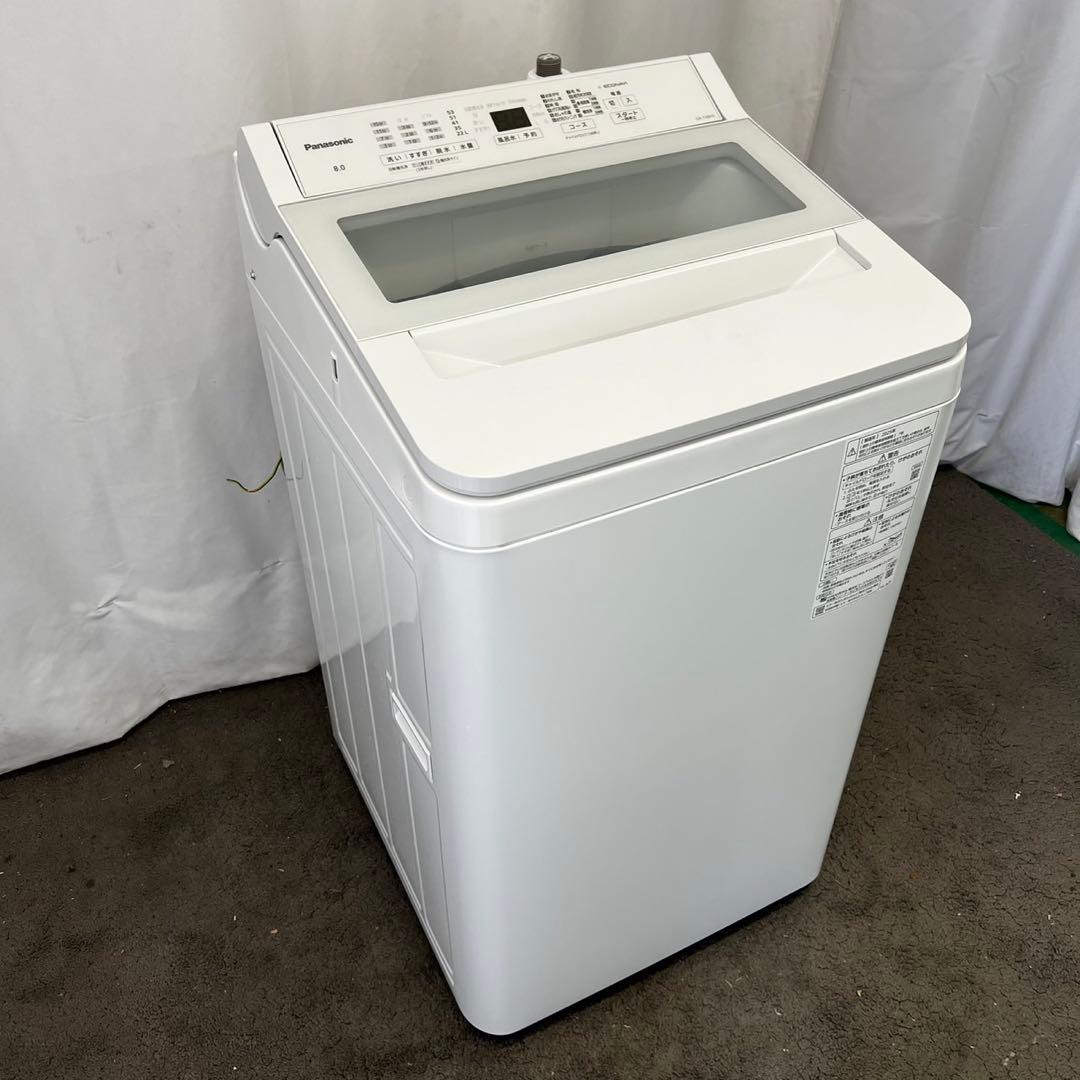 129　パナソニック　洗濯機　8kg 　極美品　白　25年製　設置無料　安い