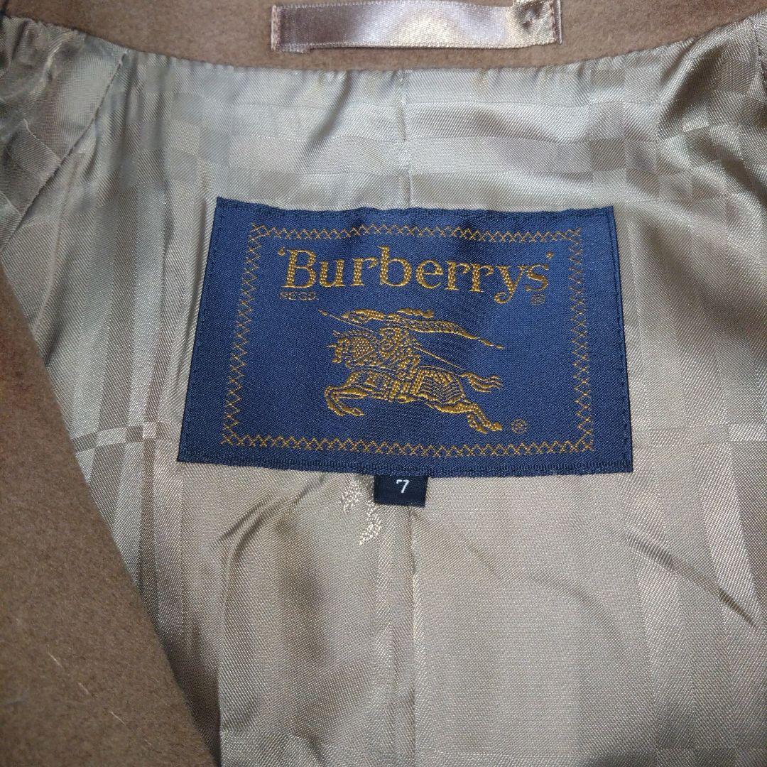 希少 高級バーバリー ロングコート カシミヤ混 レディース 　7