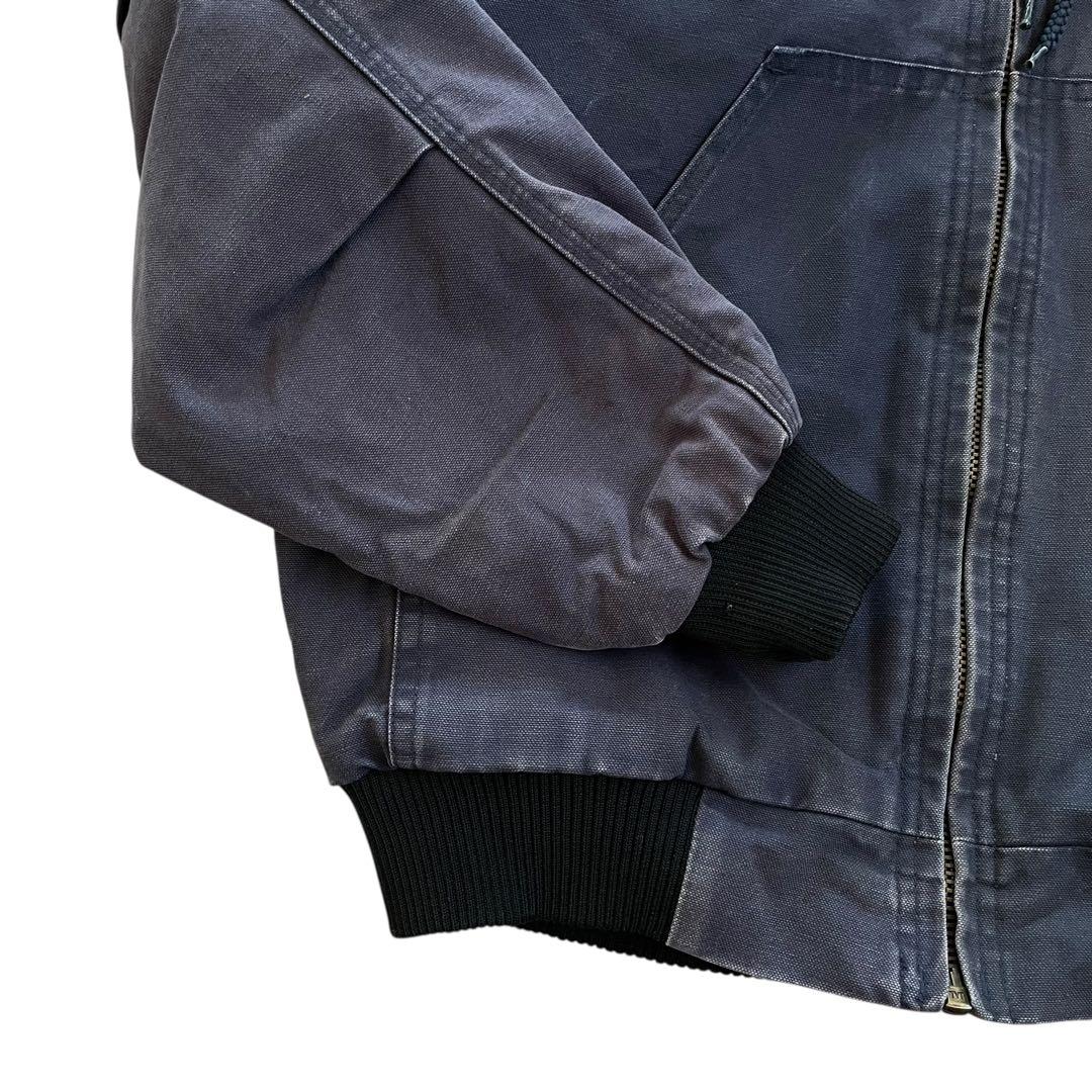 BERNE アクティブジャケット 企業ロゴ M フェード ダック地 短丈 古着