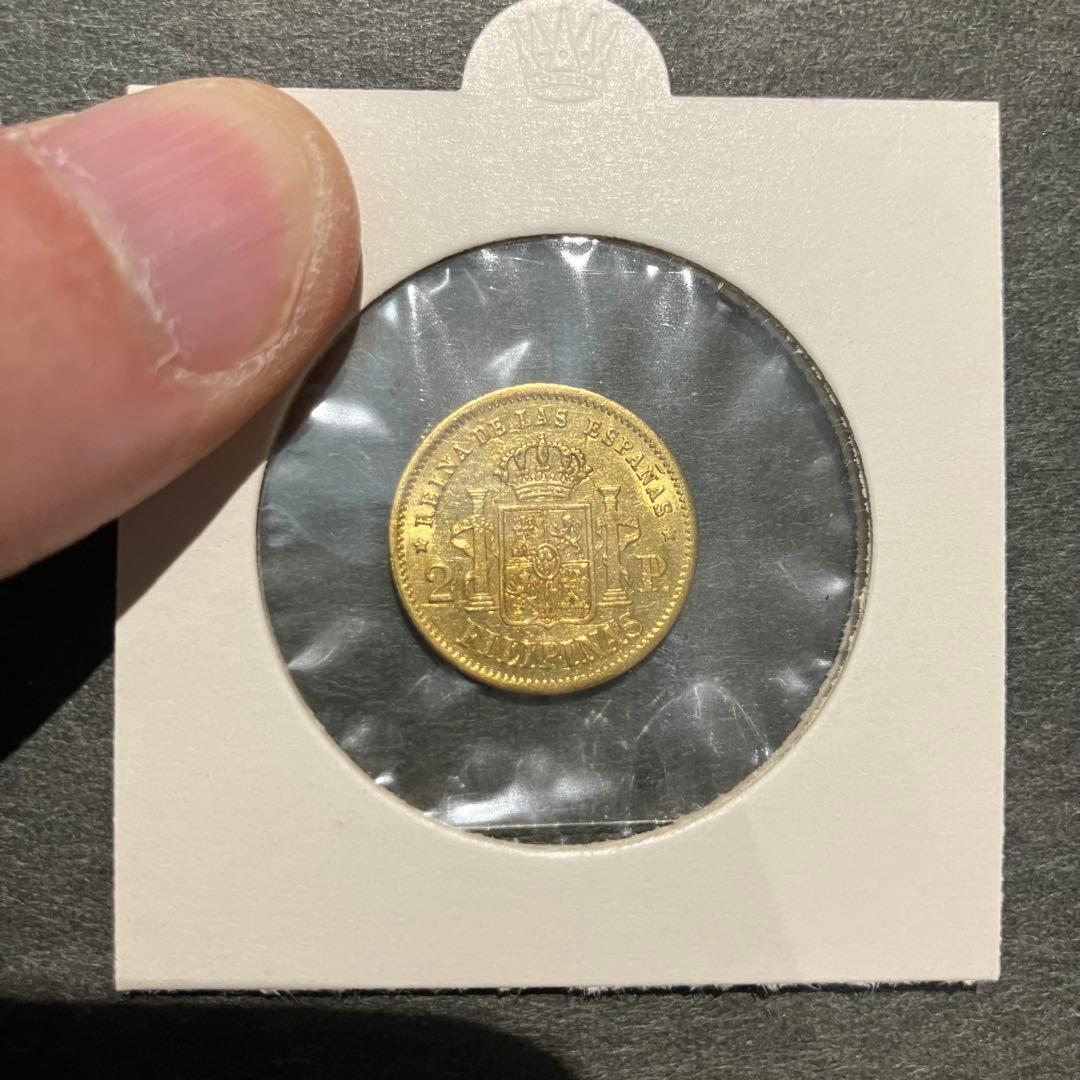 スペイン領 フィリピン1863年2ペソ金貨