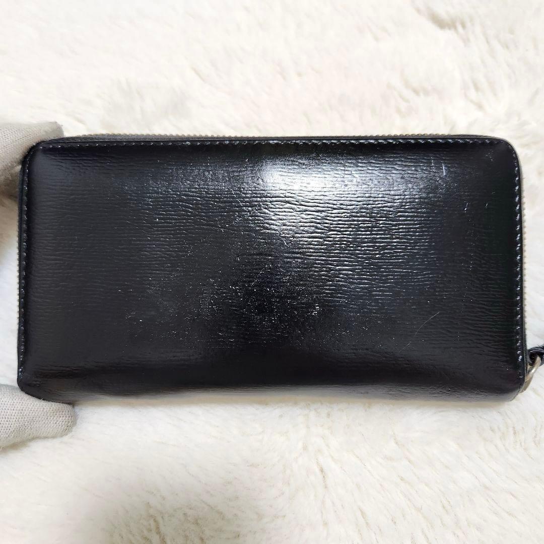 グッチ　長財布　ラウンドファスナー　キングスネーク　ブラック　レザー　PVC