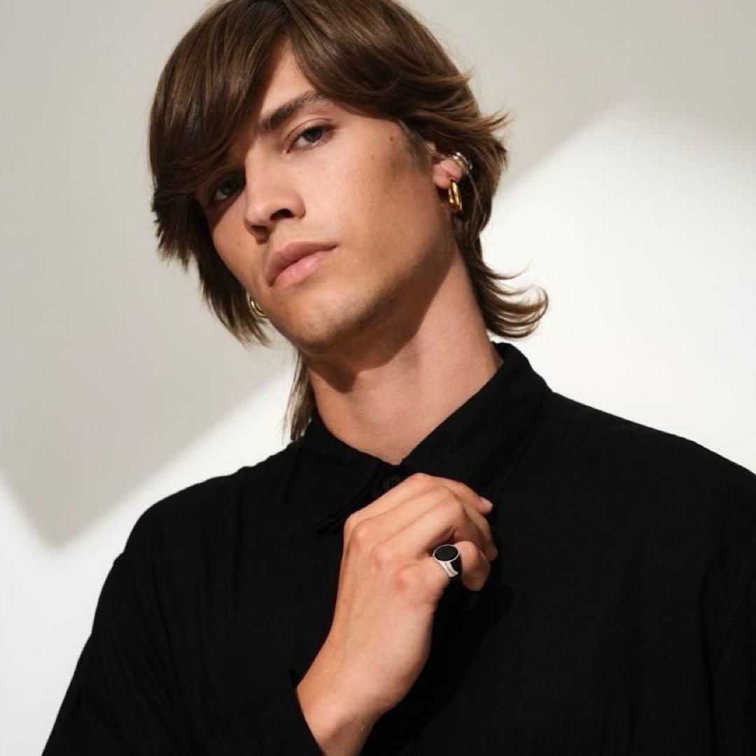 Tom Wood Oval Blue Hawk Eye リング size:52