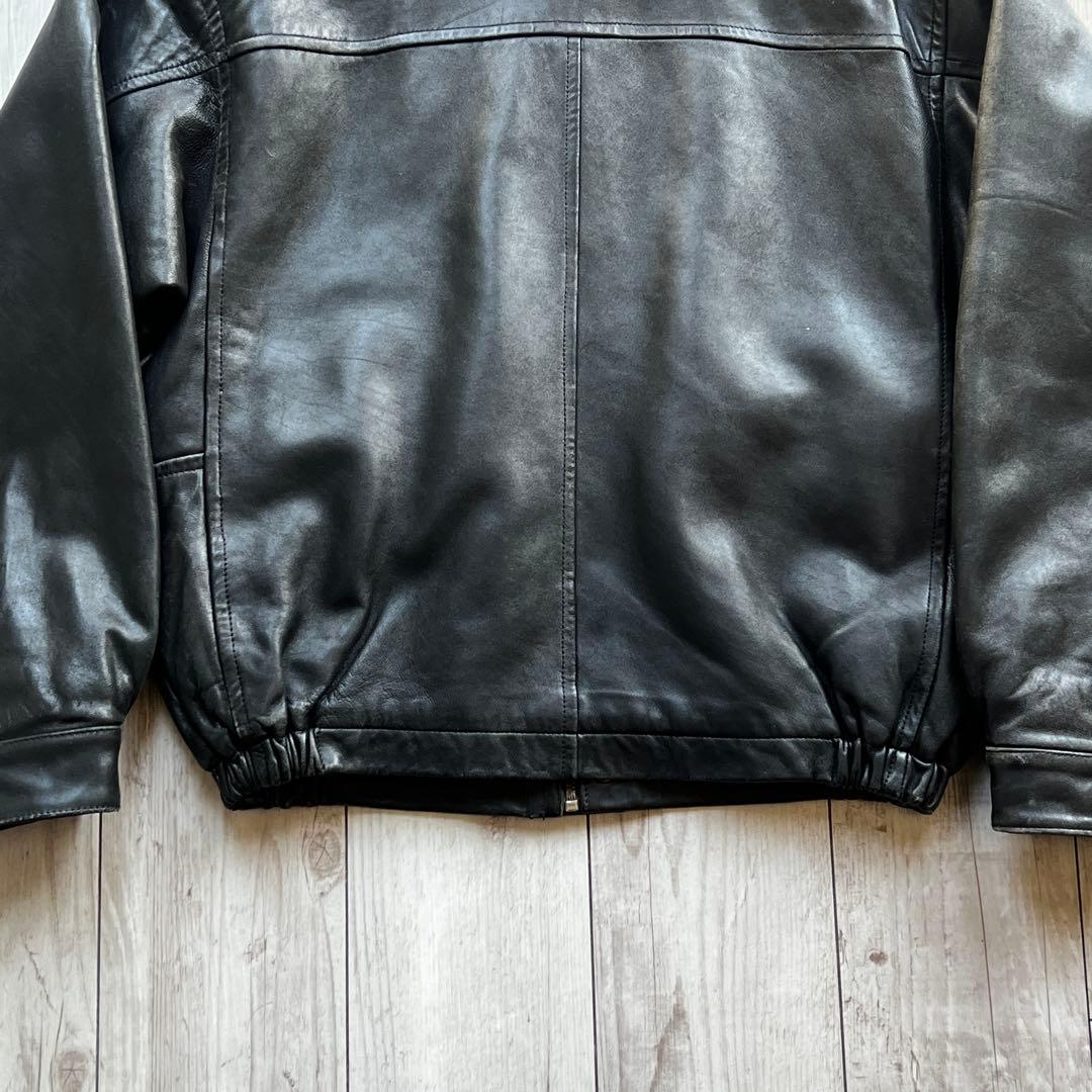80s~ NAUTICA レザージャケット　A2 短丈　海外ストリート　XL相当