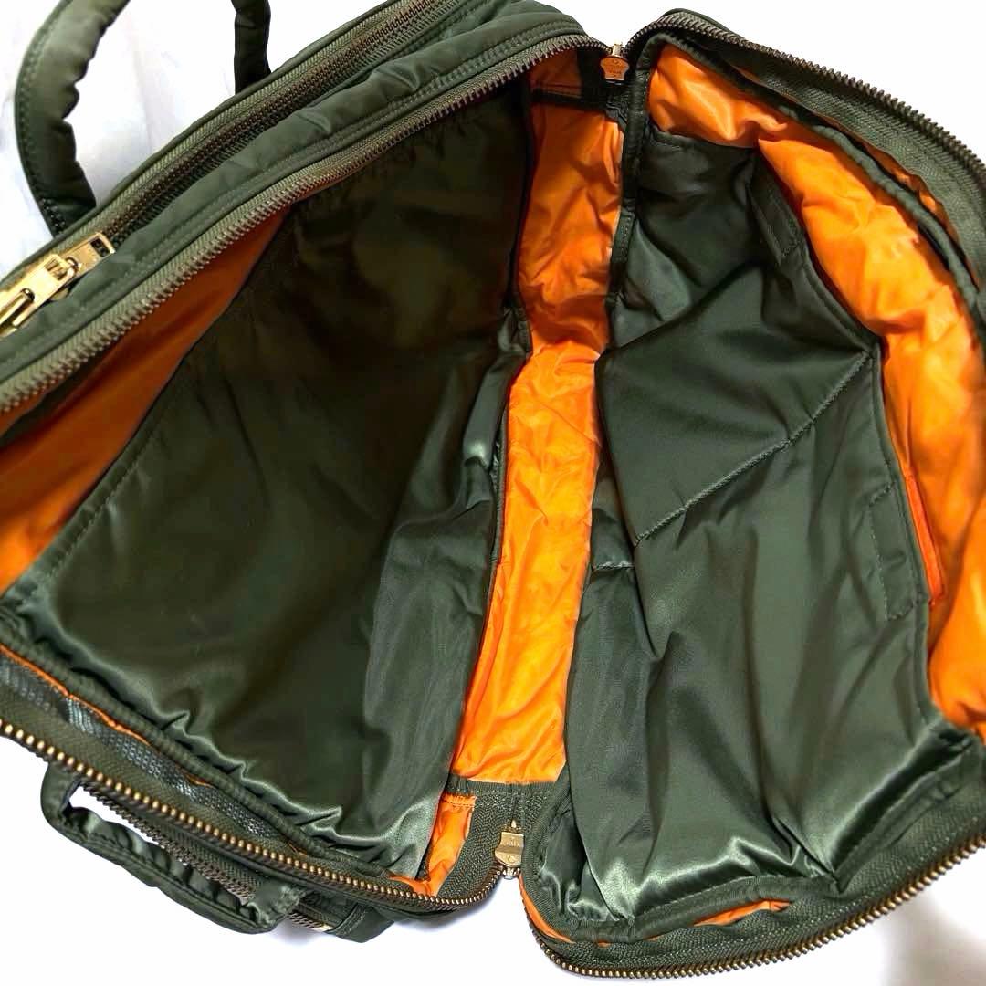極美品✨希少 ポーター タンカー ビジネスバッグ3way 2層式 A4可 セージ