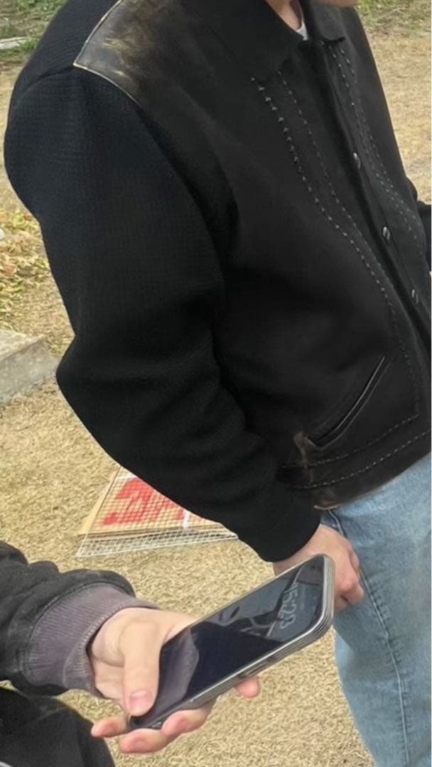 ジャケット・アウター euro vintage 70's leather and kint