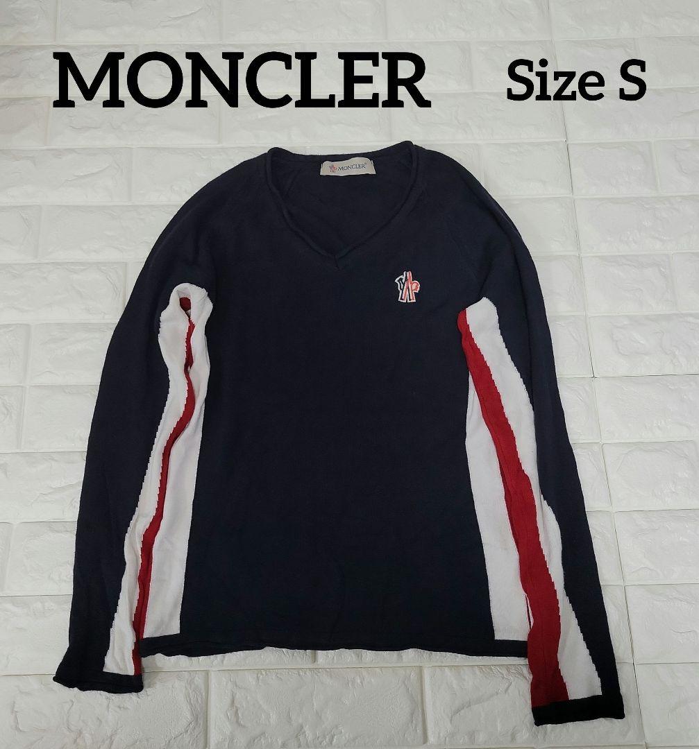 MONCLER ネイビー Vネック セーター