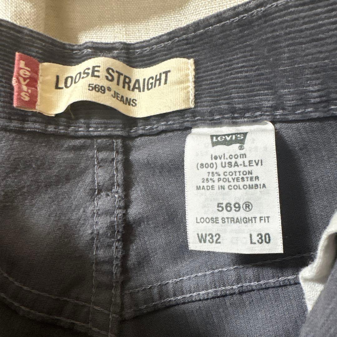 00s USA Levi's ブラックコーデュロイ 569 W32L30表記