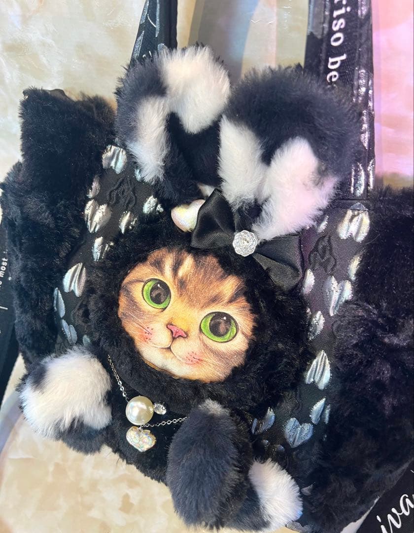 あ*き様 コヤンイサムチョン　ショルダー付き　サイドポケットバッグ　ブラックファ