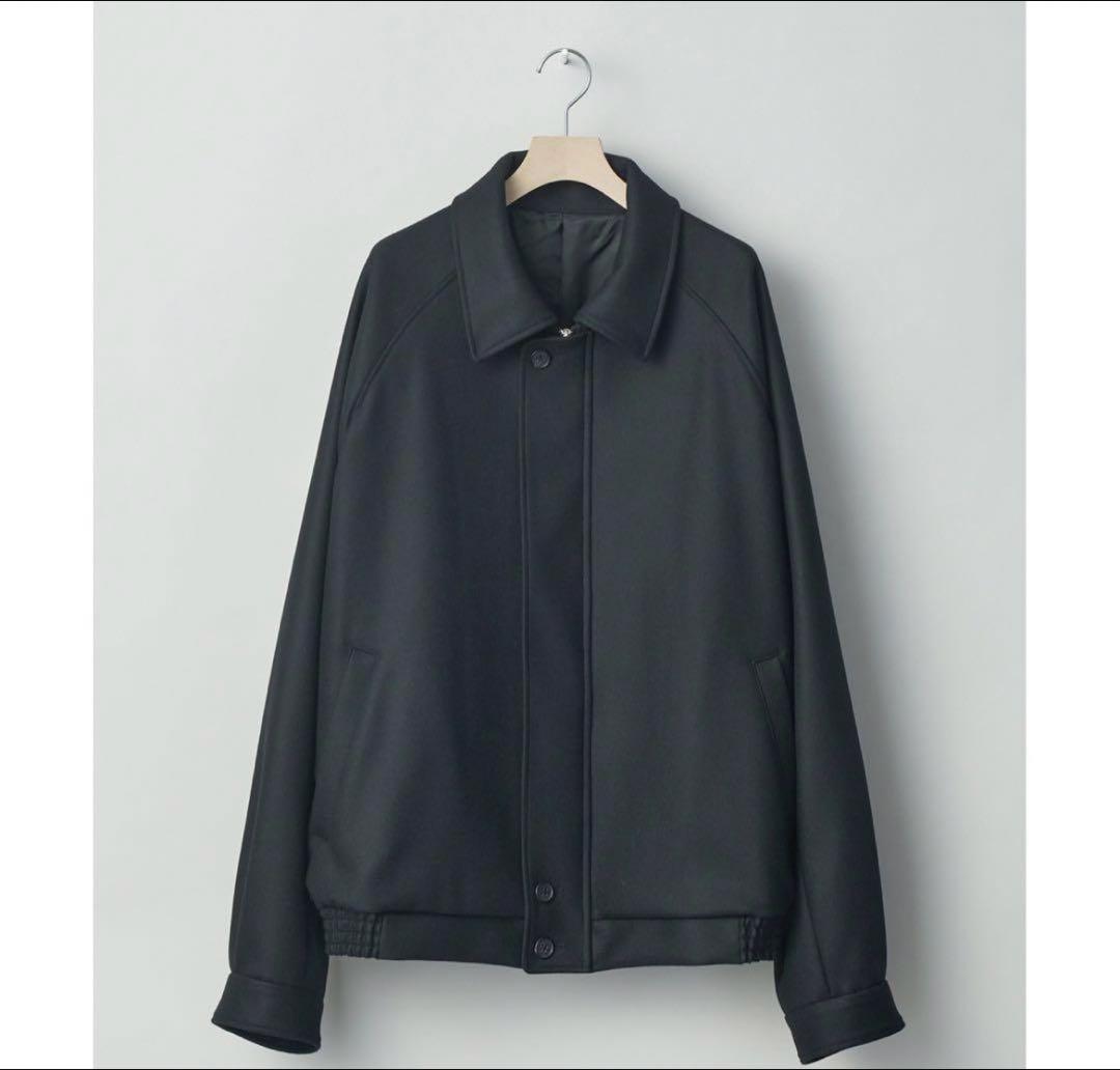 ジャケット・アウター OVERSIZED MELTON HARRINGTON ZIP JACKET