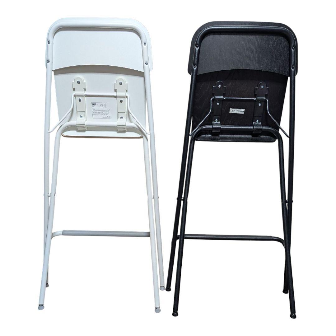 イケア フランクリン 折りたたみ イス 白 黒 モノトーン 廃盤