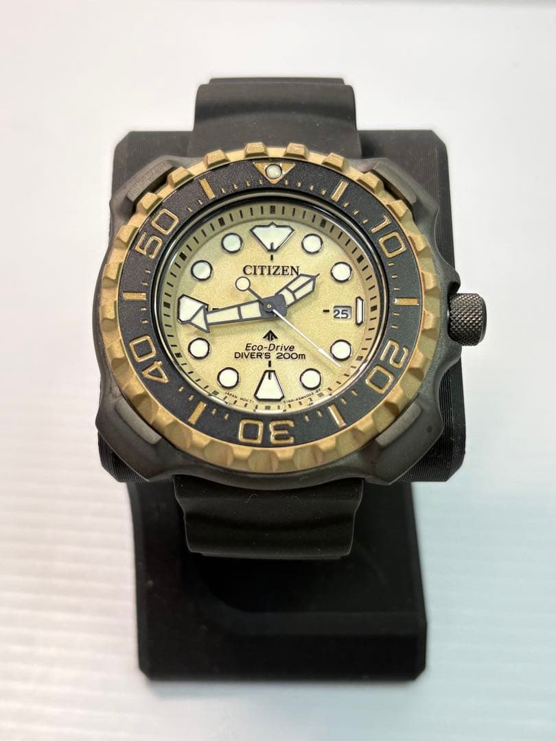 保証期間有・箱・取説付❗️シチズン・プロマスター・ダイバー・E168・エコドライブ