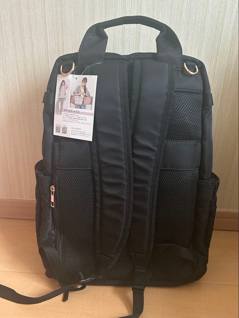 MUMU and Co. 高性能マザーズバッグ　リュック　しまむら　ブラック