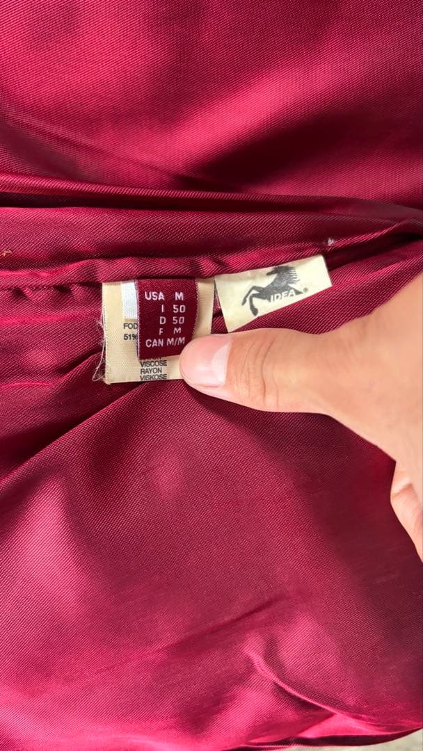 希少 FILA×Ferrari ダークブラウン レザージャケット 90s