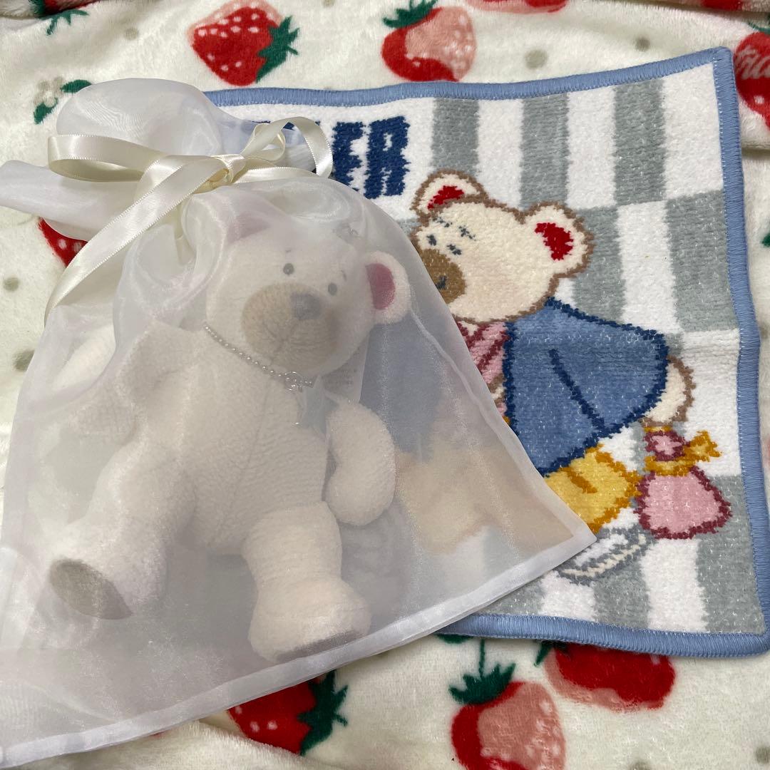 フェイラー　ぬいぐるみチャーム　ハンカチ　リーベ