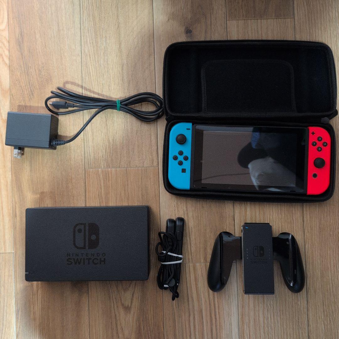 ニンテンドースイッチ ネオンブルー/ネオンレッド 箱無し、HDMIケーブルなし