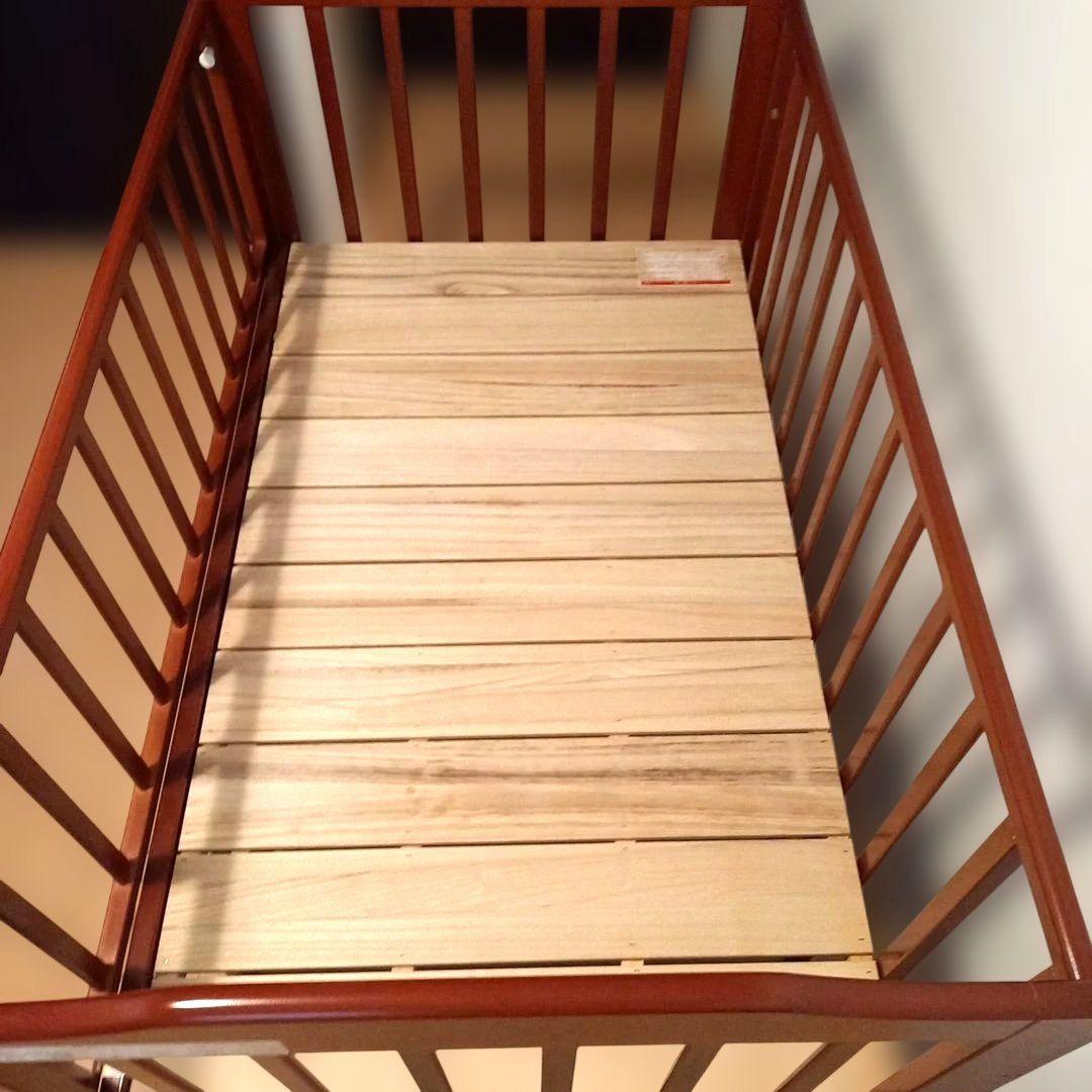 【送料込み匿名配送】KATOJIカトージ 木製ベビーベッド ブラウン 標準サイズ