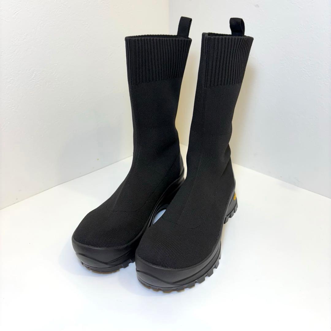 (極美品)フライアイディー ニットショートブーツ24.5cm