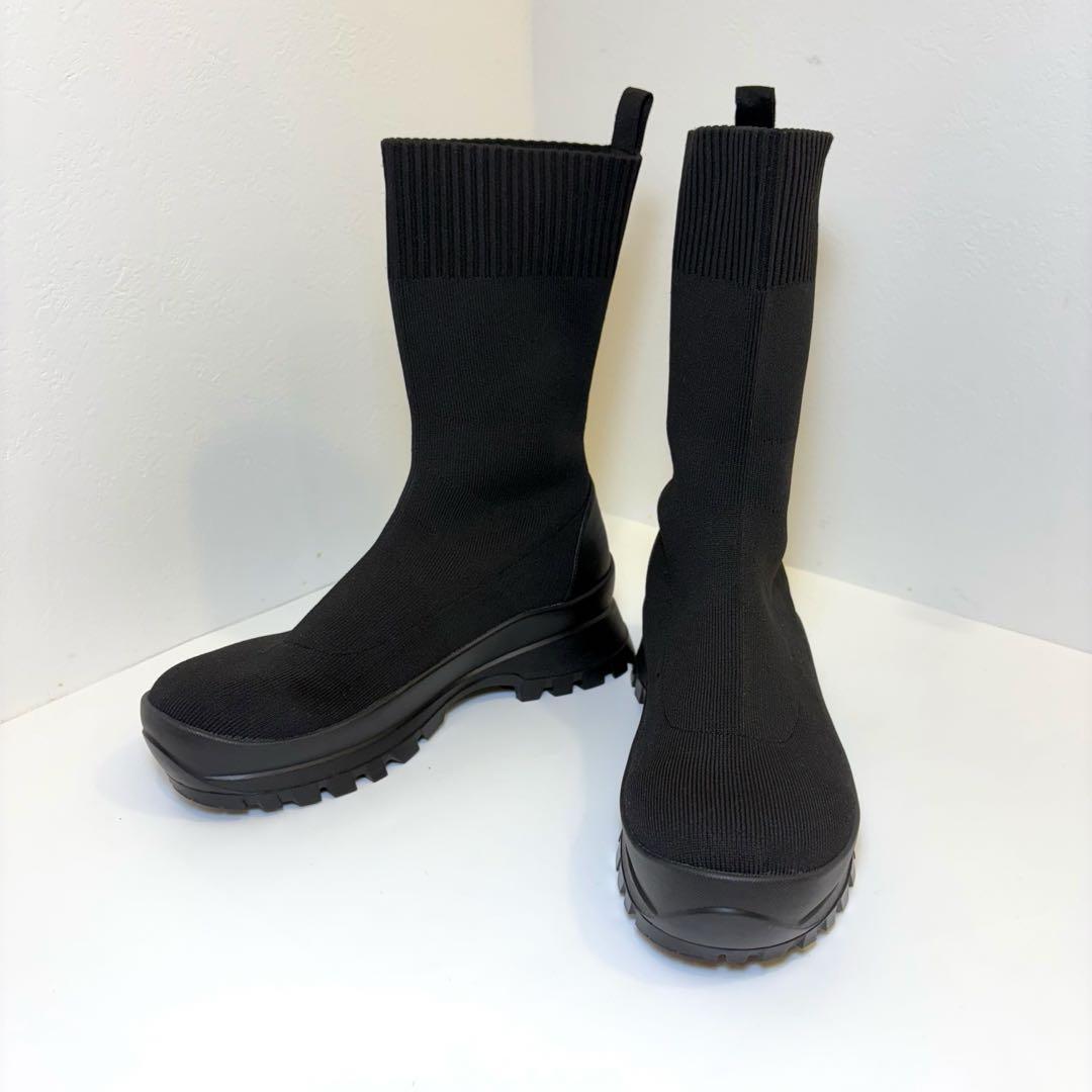 (極美品)フライアイディー ニットショートブーツ24.5cm