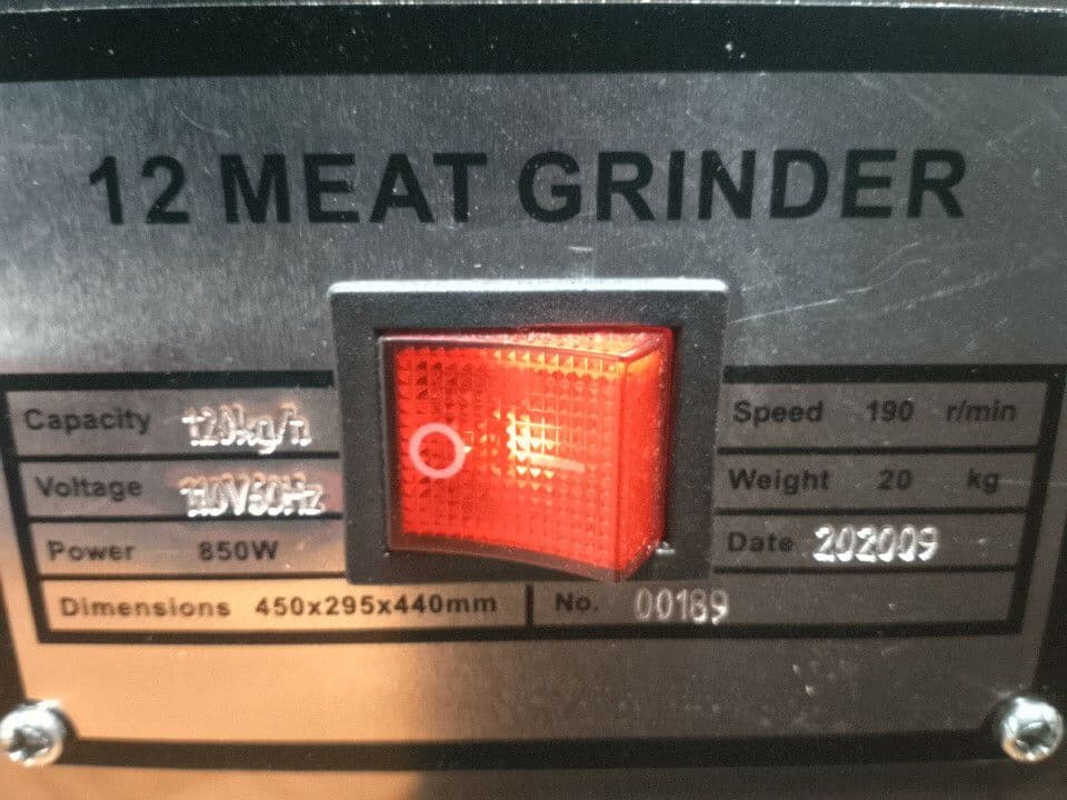 ミートグラインダー　12 MEAT GRINDER 850W 約25kgキッチン
