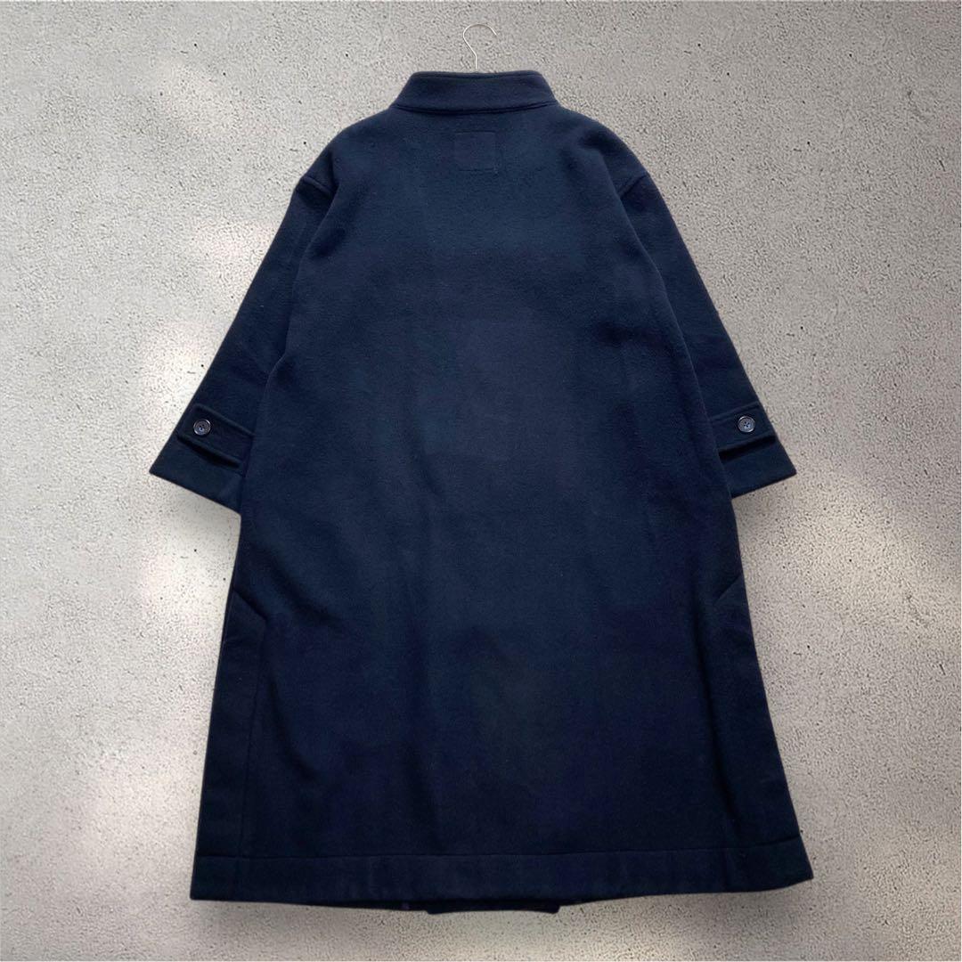 グランマママドーター　ネイビー濃紺　スタンドカラー　ダッフルコート　ロングコート