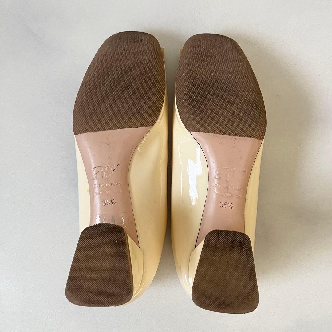 ロジェヴィヴィエ パテント パンプス トレヴィヴィエ チャンキーヒール35.5