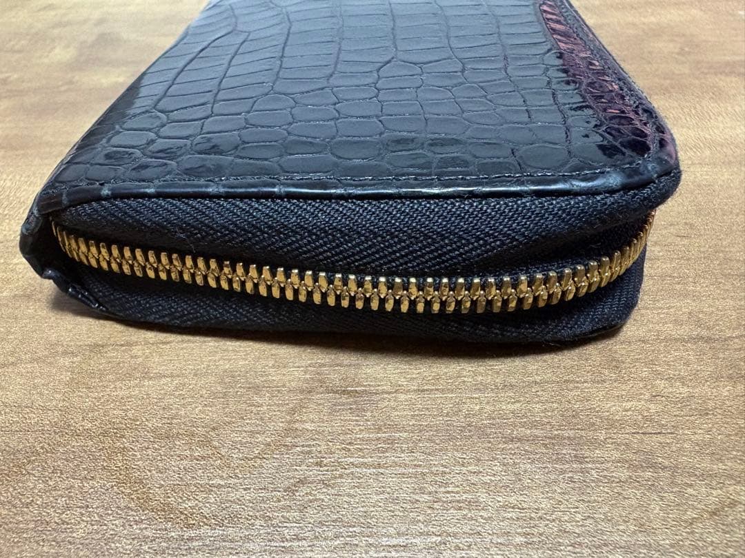 翠　GAUDIE ガウディ クロコダイル 長財布 ブラック 付属品あり