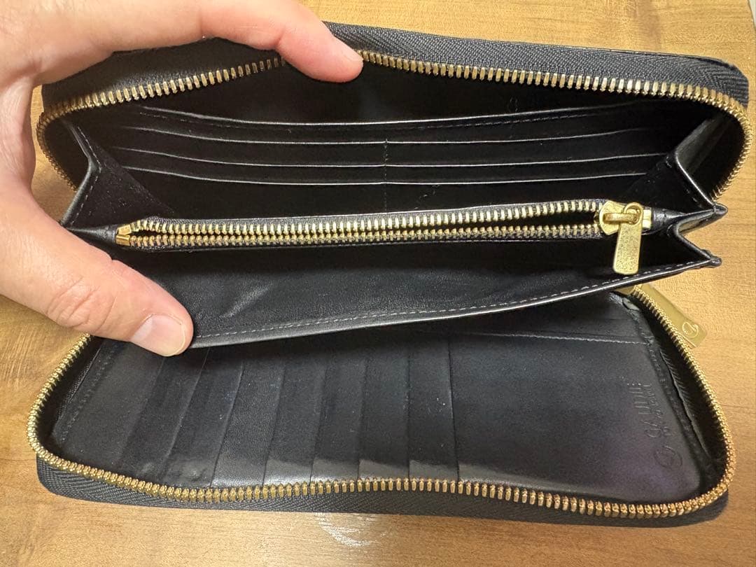 翠　GAUDIE ガウディ クロコダイル 長財布 ブラック 付属品あり