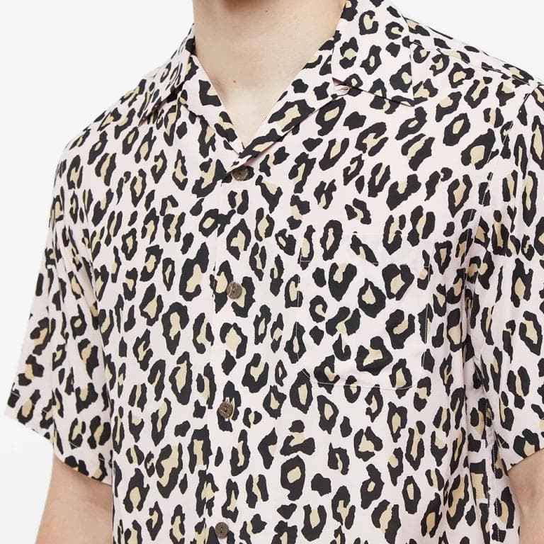 WACKO MARIA レオパードシャツ ピンク M 新品未着用　⭐︎週末値下⭐︎