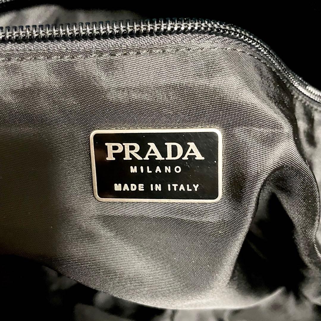 極美品 大容量 PRADA プラダ　ハンドバッグ トート　ボストン　三角ロゴ