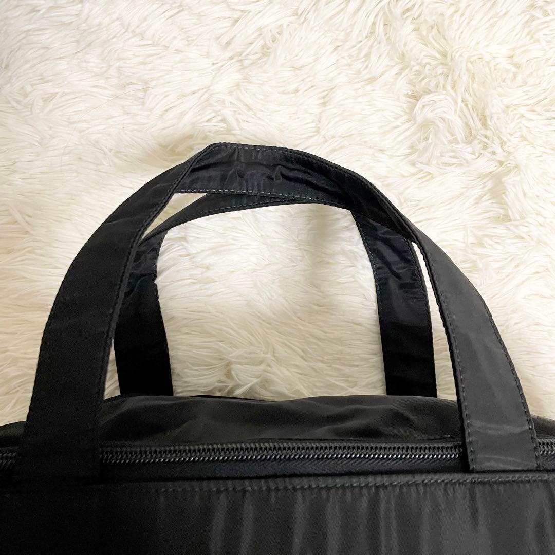 極美品 大容量 PRADA プラダ　ハンドバッグ トート　ボストン　三角ロゴ