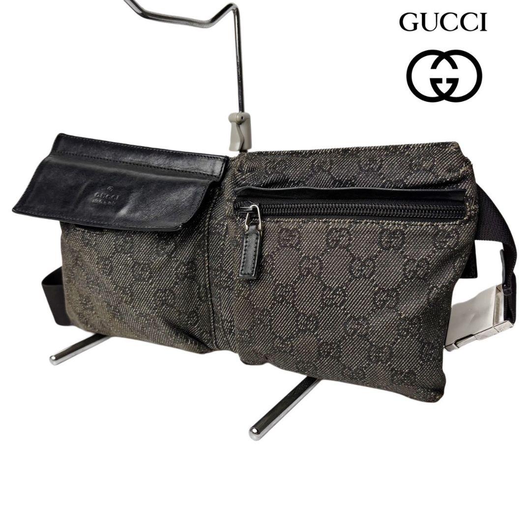059 GUCCI ウエストポーチ ボディバッグ GGキャンバス g2
