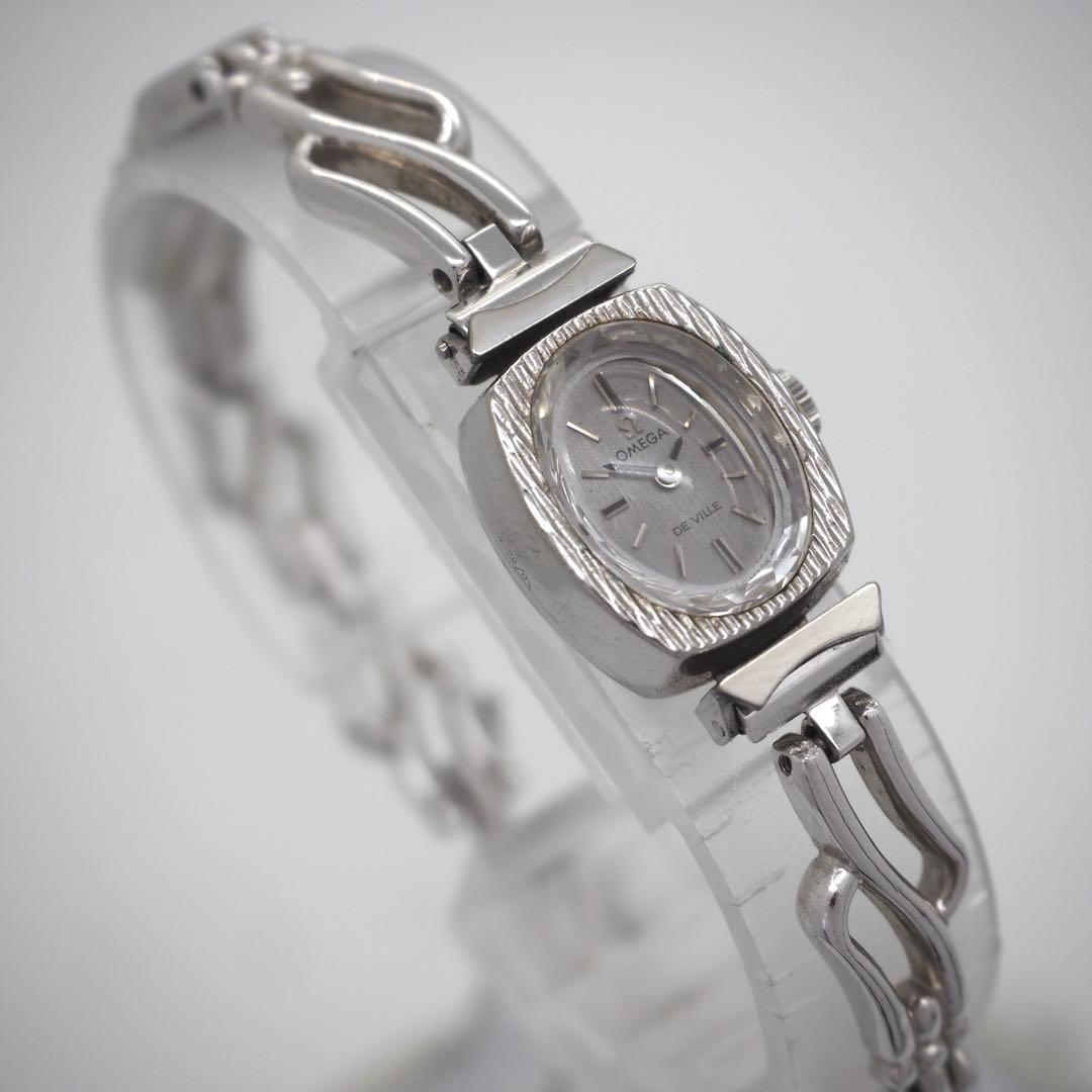 719【美品】OMEGA 時計　DeVille レディース　手巻き　シルバー