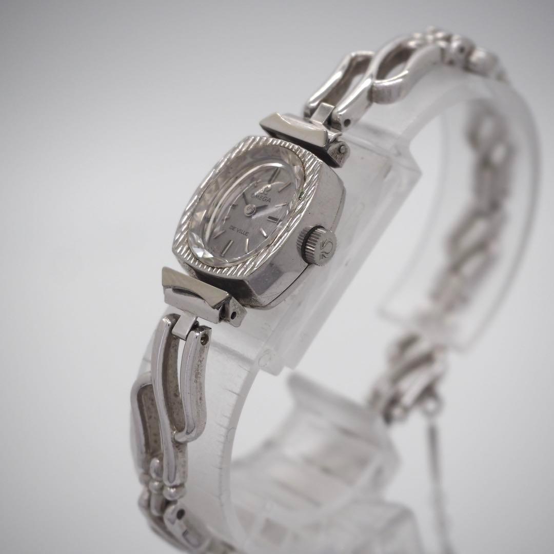 719【美品】OMEGA 時計　DeVille レディース　手巻き　シルバー
