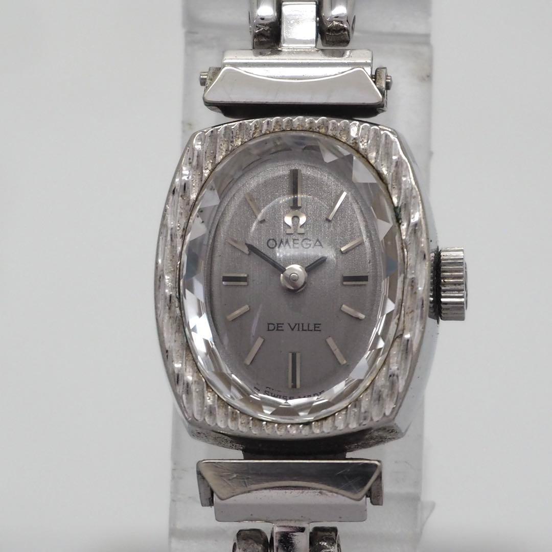 719【美品】OMEGA 時計　DeVille レディース　手巻き　シルバー