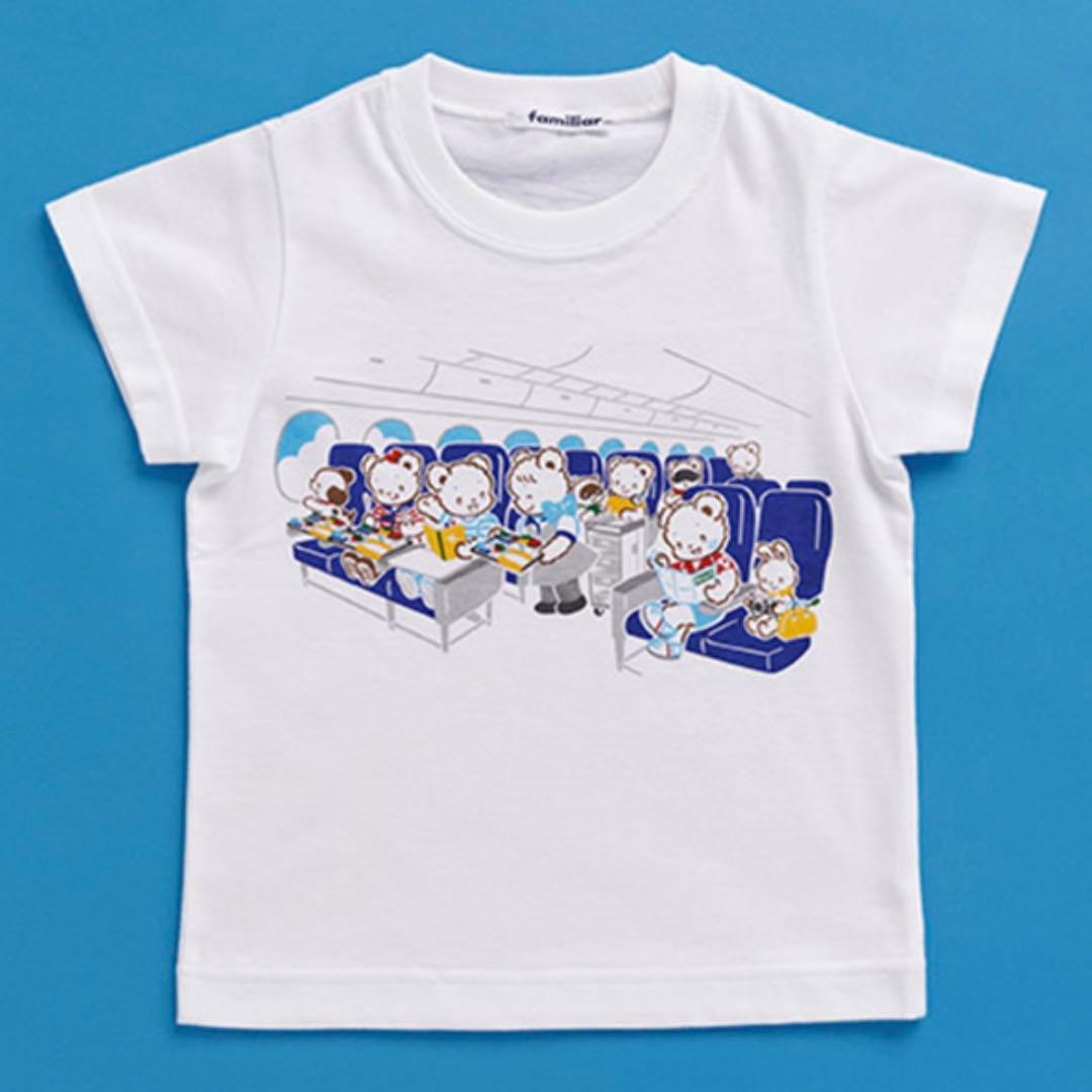 familiar ファミリア ANA コラボ 飛行機 Tシャツ 100cm