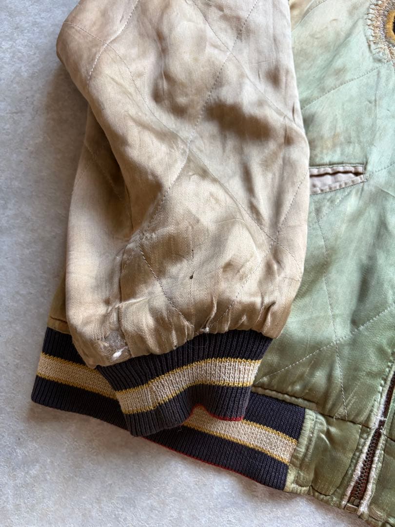 s*s様 80s ヴィンテージ リバーシブル 虎 刺繍 スカジャン M