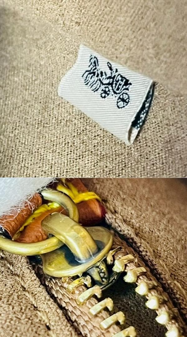 【新品 未使用】COACH ロゴ入りリュック バックパック 茶 白 コーチ