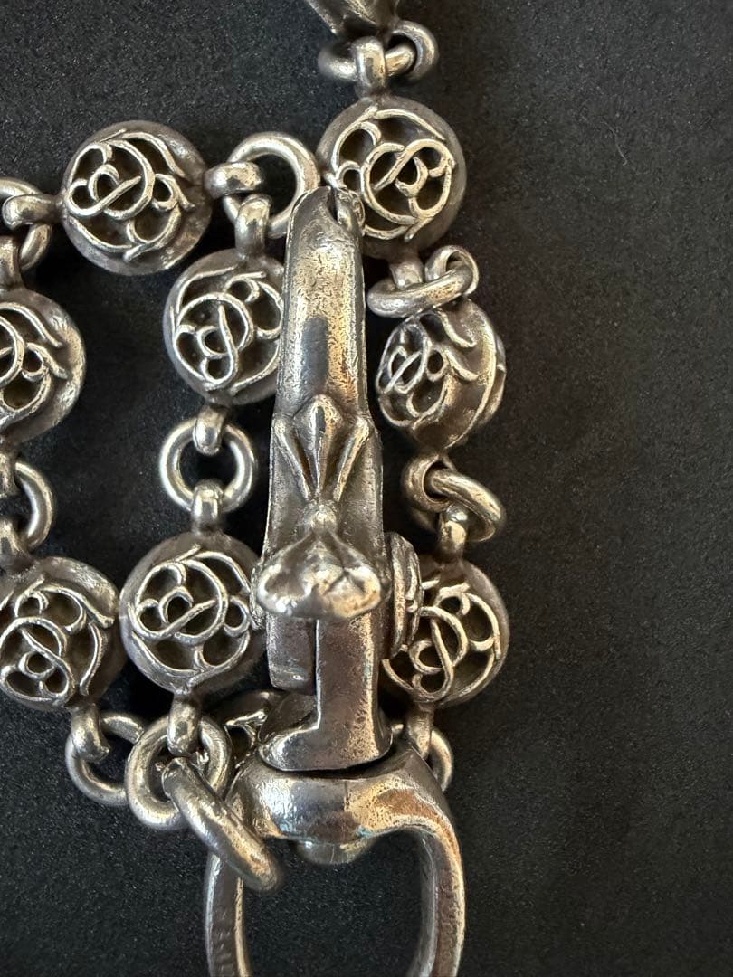 クロムハーツ　ウォレットチェーン ベルトループ　1ZIPウォレット　フローラル