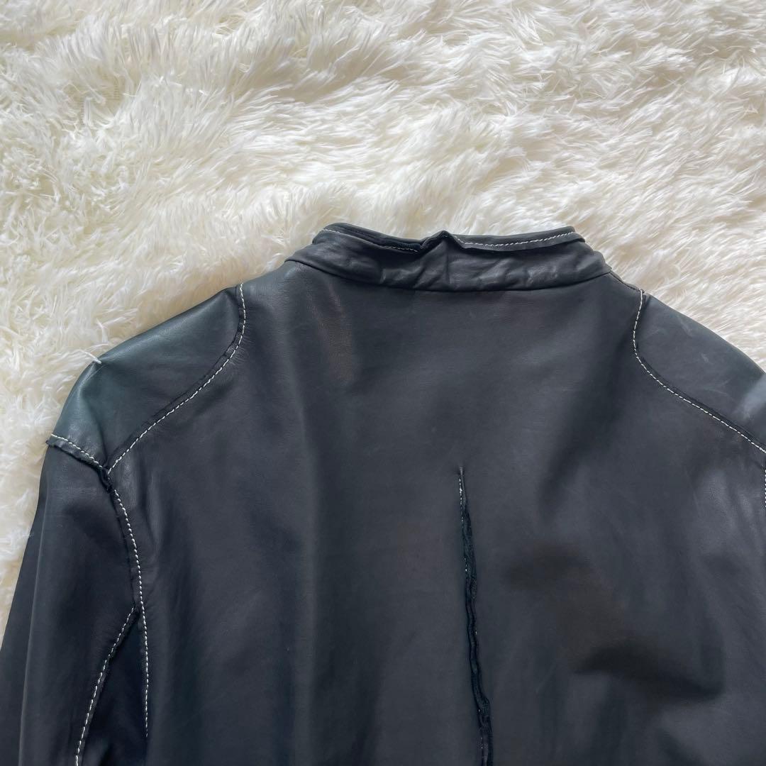 sisii / シシ　シングルレザー ジャケット　ブラック　牛革　M　洗える
