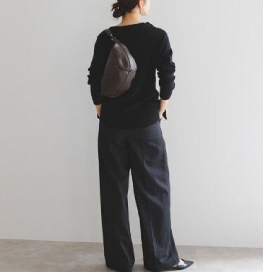 25ss✨ ノーブル フロントジップボートネックニット 洗える