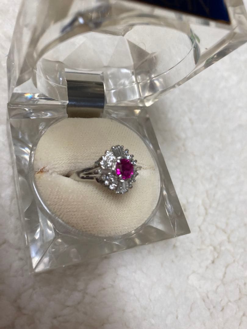 本日2/10最終価格100,000円天然ルビーメレダイヤリング12号再査定済み！