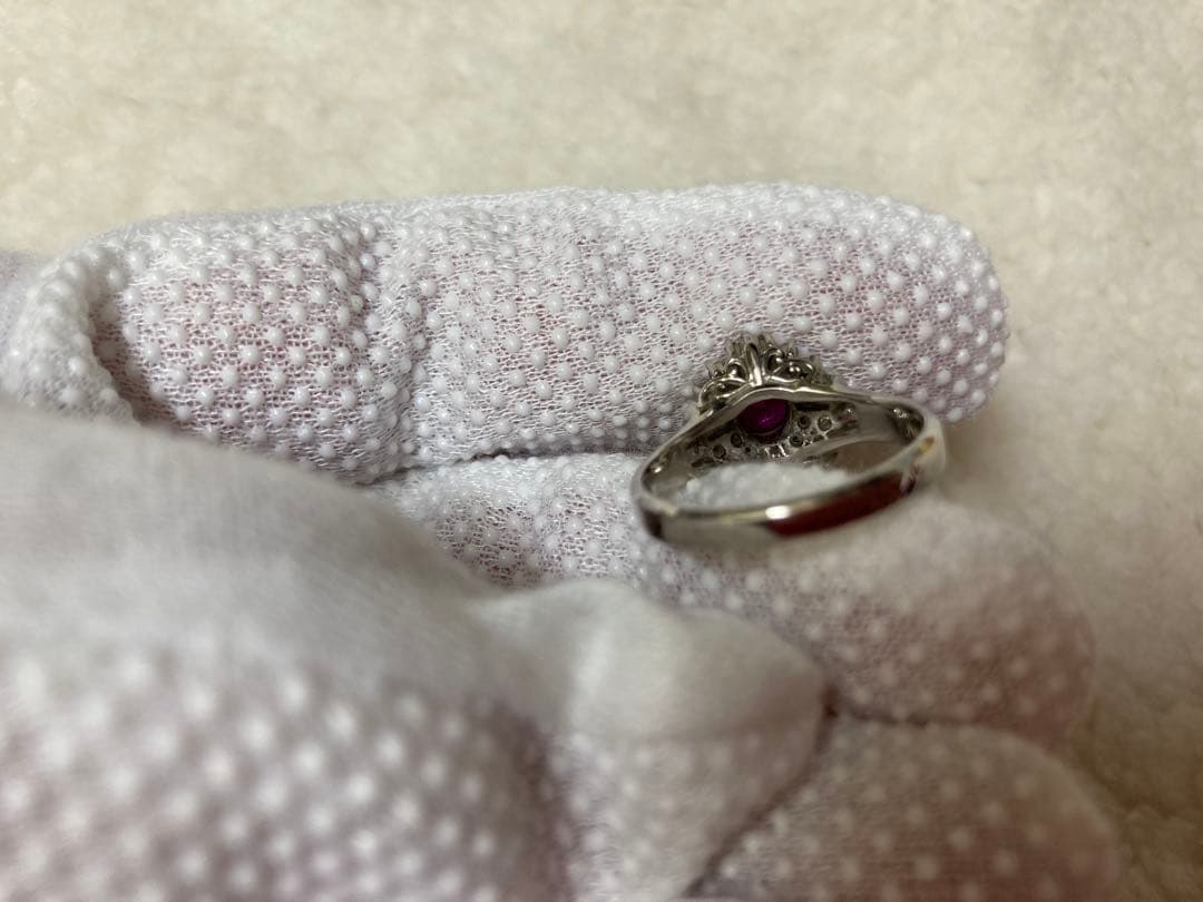 本日2/10最終価格100,000円天然ルビーメレダイヤリング12号再査定済み！